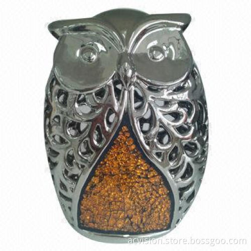 Ceramic Craft, Animal-shaped Home Decoration in Owl Shape, OEM Orders Welcomed